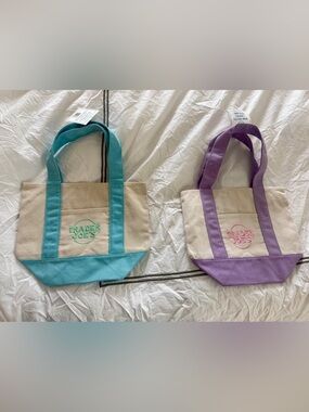 Trader Joe's Mini Tote Bag in Teal or Lavender - Small Everyday Shopper